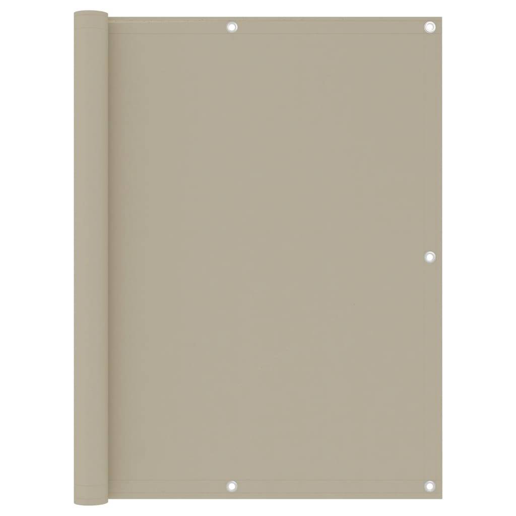 Helloshop26 - Écran de balcon brise pare vue protection confidentialité beige 120 x 300 cm tissu oxford - Imagen 1