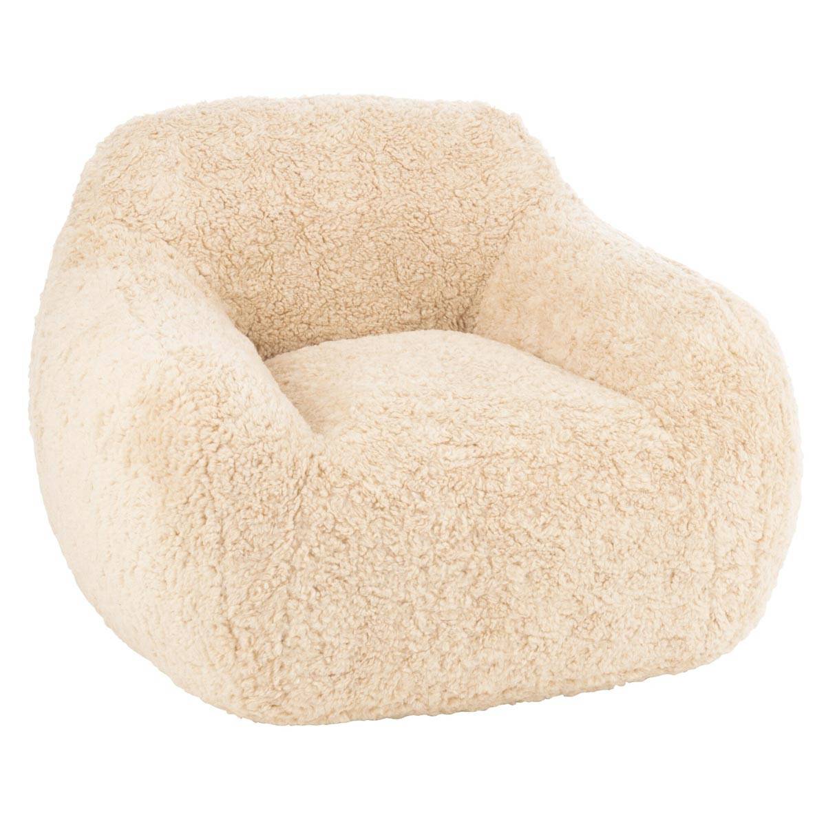 J-Line - Fauteuil en Tissu "Cutie" 99cm Beige - Image 1