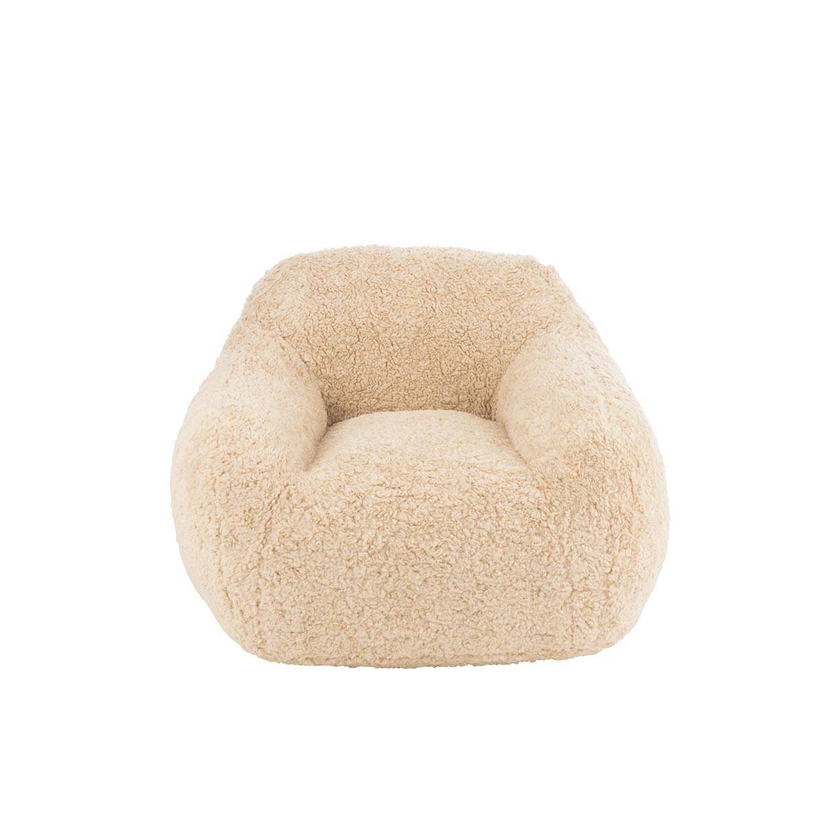J-Line - Fauteuil en Tissu "Cutie" 99cm Beige - Image 2