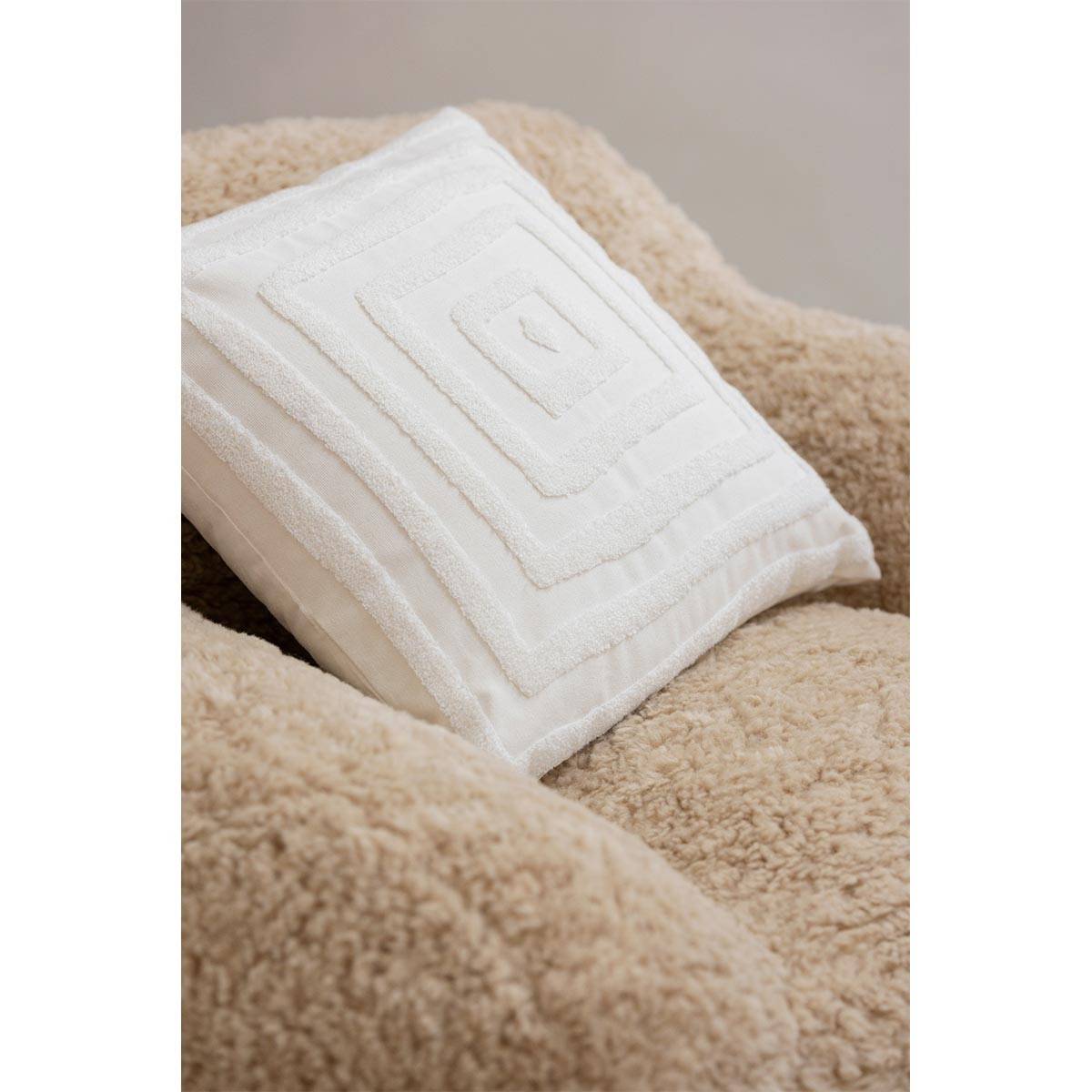 J-Line - Fauteuil en Tissu "Cutie" 99cm Beige - Image 8