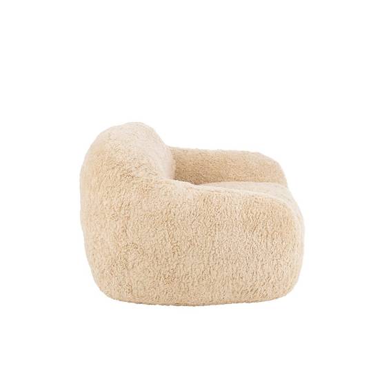 J-Line - Fauteuil en Tissu "Cutie" 99cm Beige - Image 3