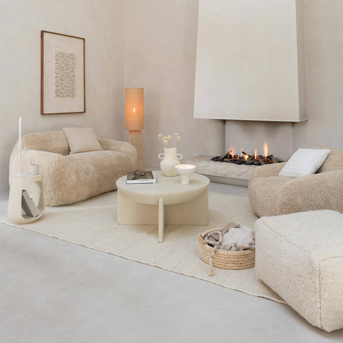 J-Line - Fauteuil en Tissu "Cutie" 99cm Beige - Image 7