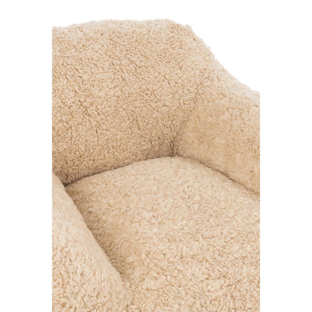J-Line - Fauteuil en Tissu "Cutie" 99cm Beige - Image 5