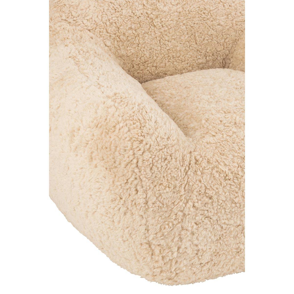 J-Line - Fauteuil en Tissu "Cutie" 99cm Beige - Image 6