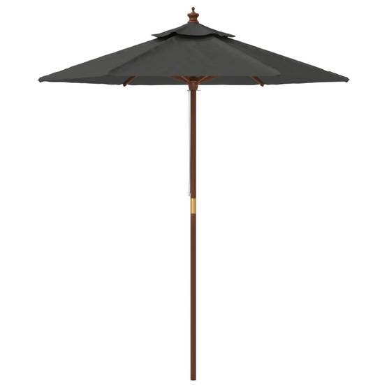 PANGIVO - Parasol de jardin avec mât en bois anthracite 196 x 231 cm - PANGIVO - Image 4