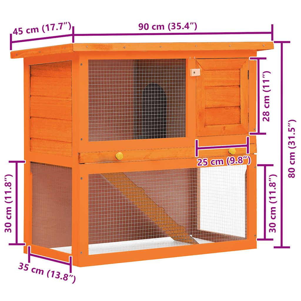 Vidaxl - Clapier d'extérieur Enclos pour petits animaux 1 porte Bois vidaXL 170158 - Imagen 3