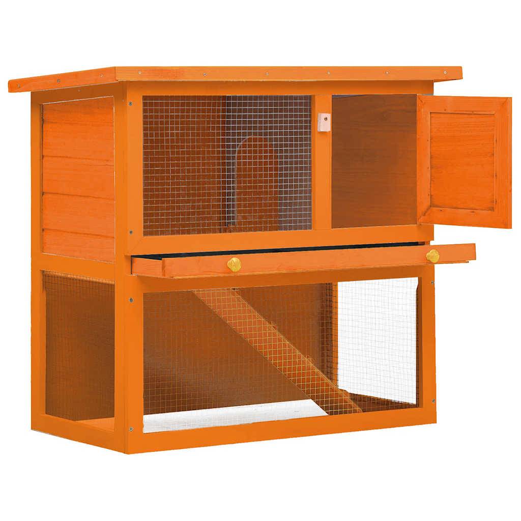 Vidaxl - Clapier d'extérieur Enclos pour petits animaux 1 porte Bois vidaXL 170158 - Imagen 2