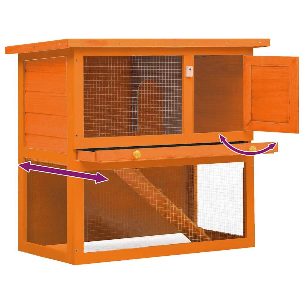 Vidaxl - Clapier d'extérieur Enclos pour petits animaux 1 porte Bois vidaXL 170158 - Imagen 6
