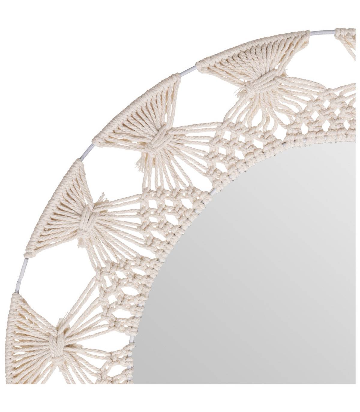 Miroir mural en Fer et Coton D 56 cm - Imagen 2