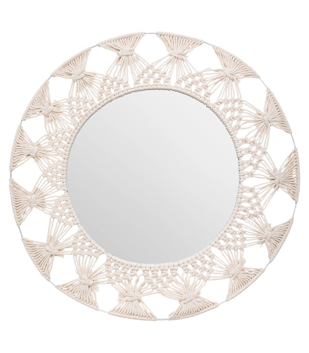Miroir mural en Fer et Coton D 56 cm - Imagen 1