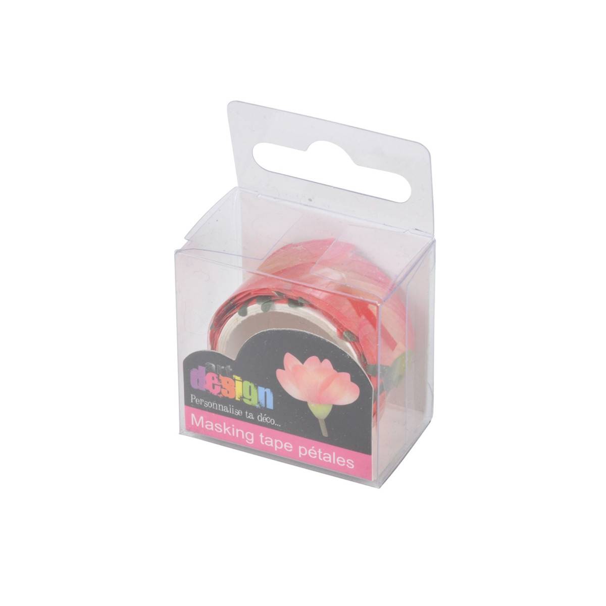 Ruban Masking Tape "200 Pétales Tulipes" 3cm Rose - Image 2