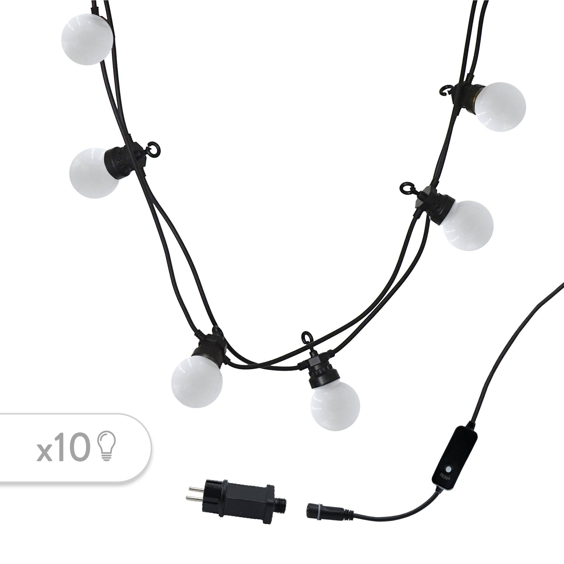 Lumisky - Guirlande connectable PARTY MILKY 10 globes 5.7M - Imagen 1