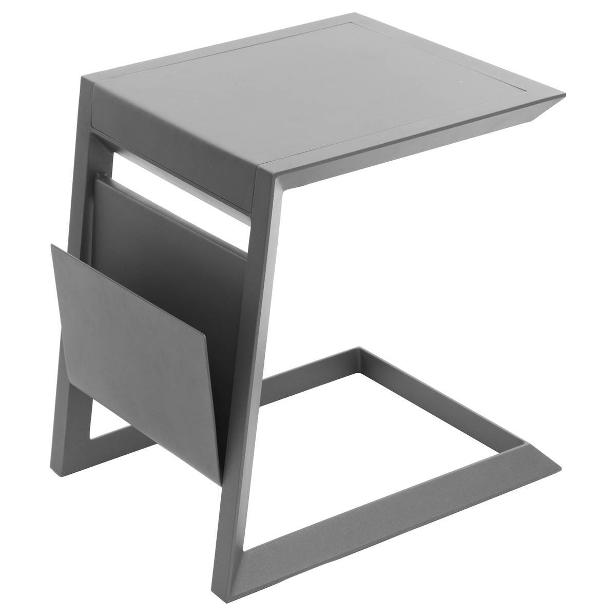 Hesperide - Table d'appoint de jardin carrée "Allure" graphite 55x45x55cm en aluminium traité époxy - Hespéride - Imagen 1