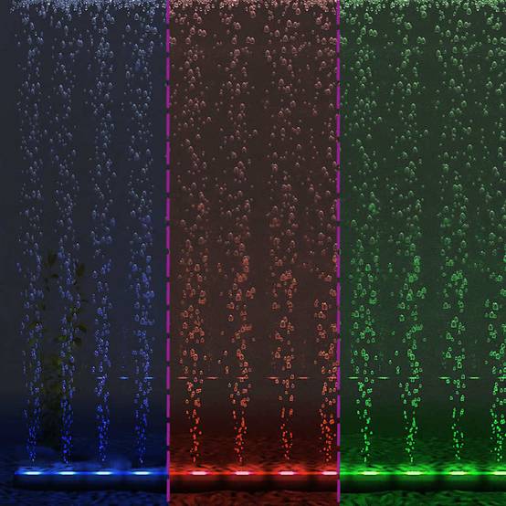 Rampe LED Aquarium Submersible Effet Bulles et Éclairage d'Ambiance RGB 56,5 cm - ComfortXL Outdoor Living - Image 10