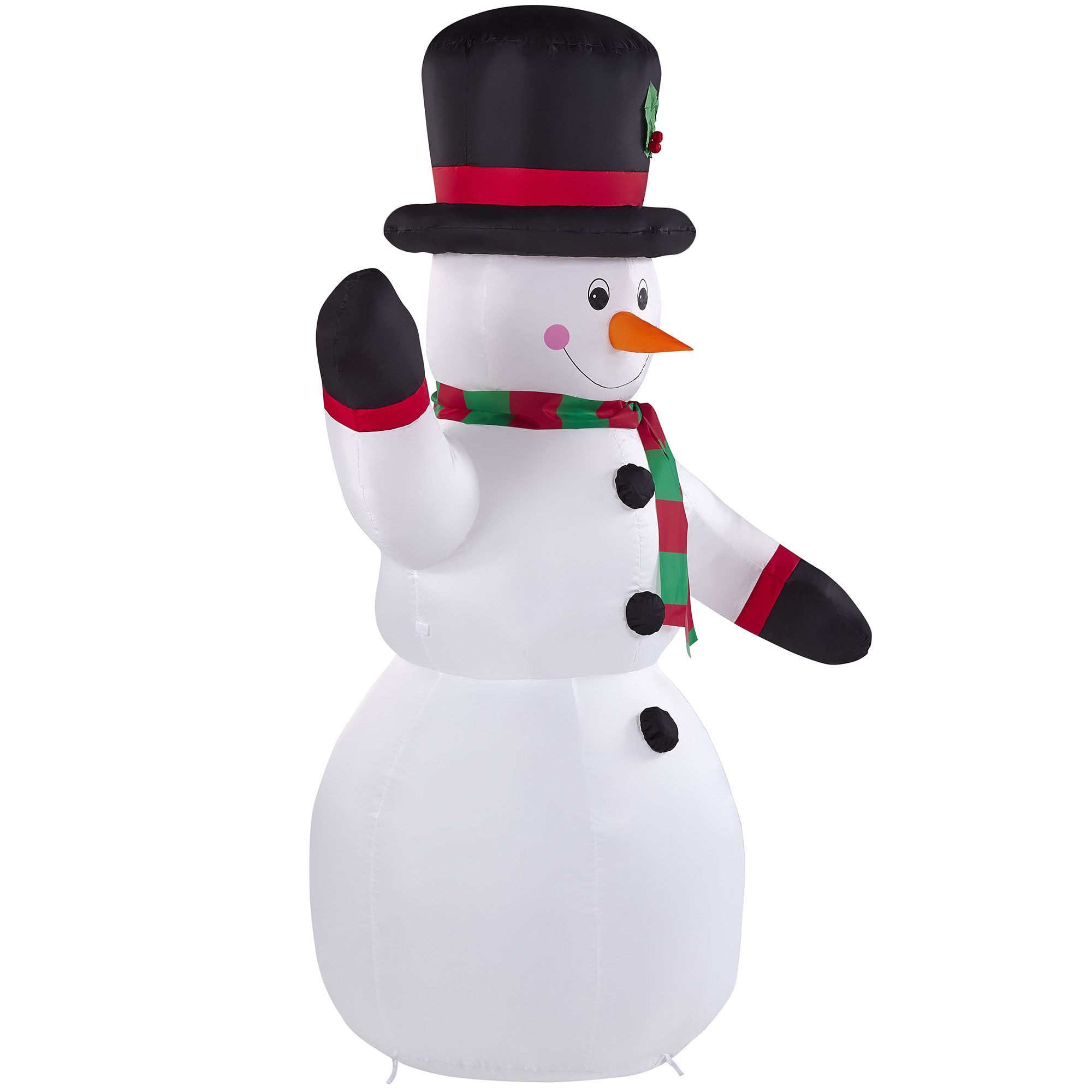 Beliani - Figurine de Noël Bonhomme de Neige Gonflable avec Lumières LED 200 cm en Polyester Blanc Ruka - Imagen 5