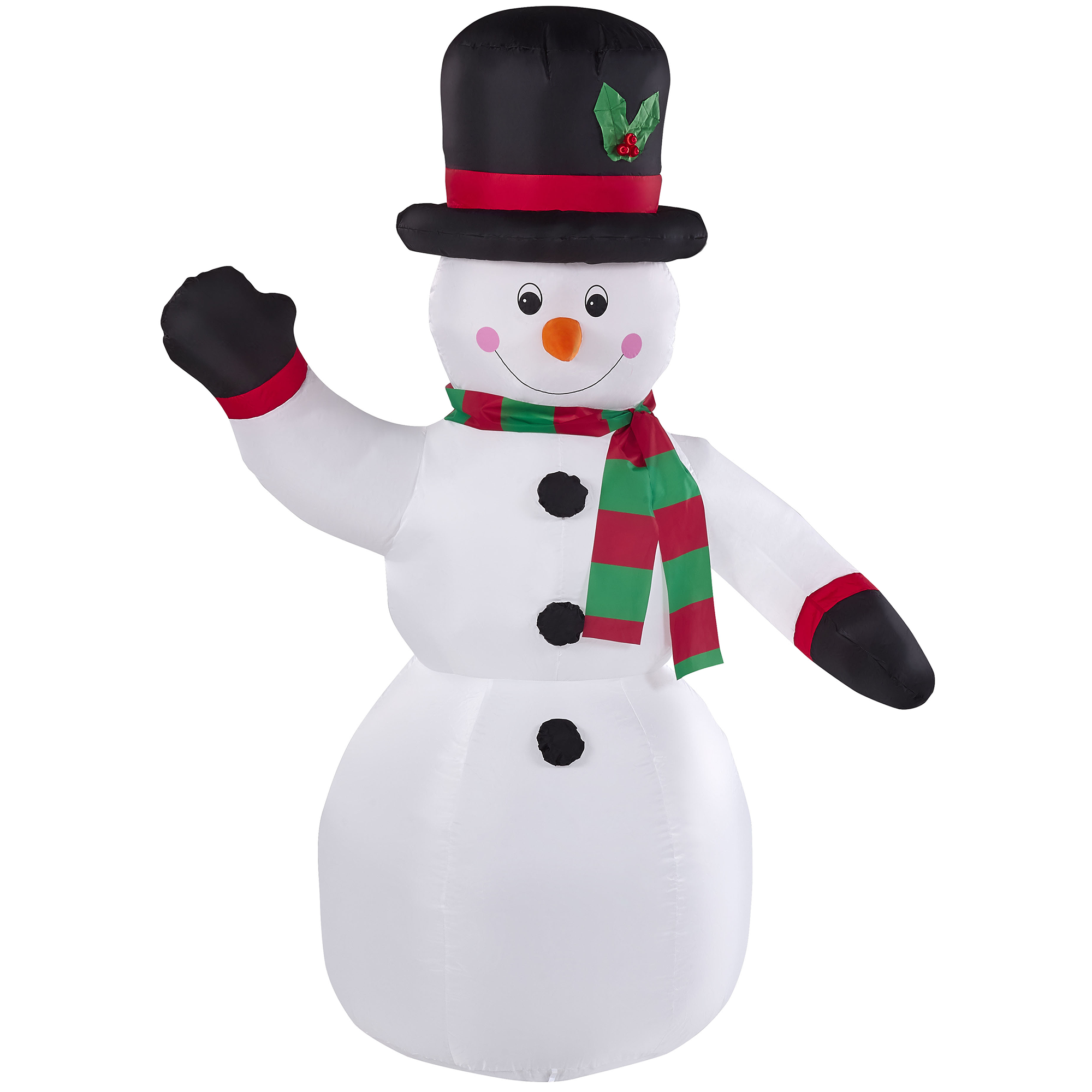 Beliani - Figurine de Noël Bonhomme de Neige Gonflable avec Lumières LED 200 cm en Polyester Blanc Ruka - Imagen 4