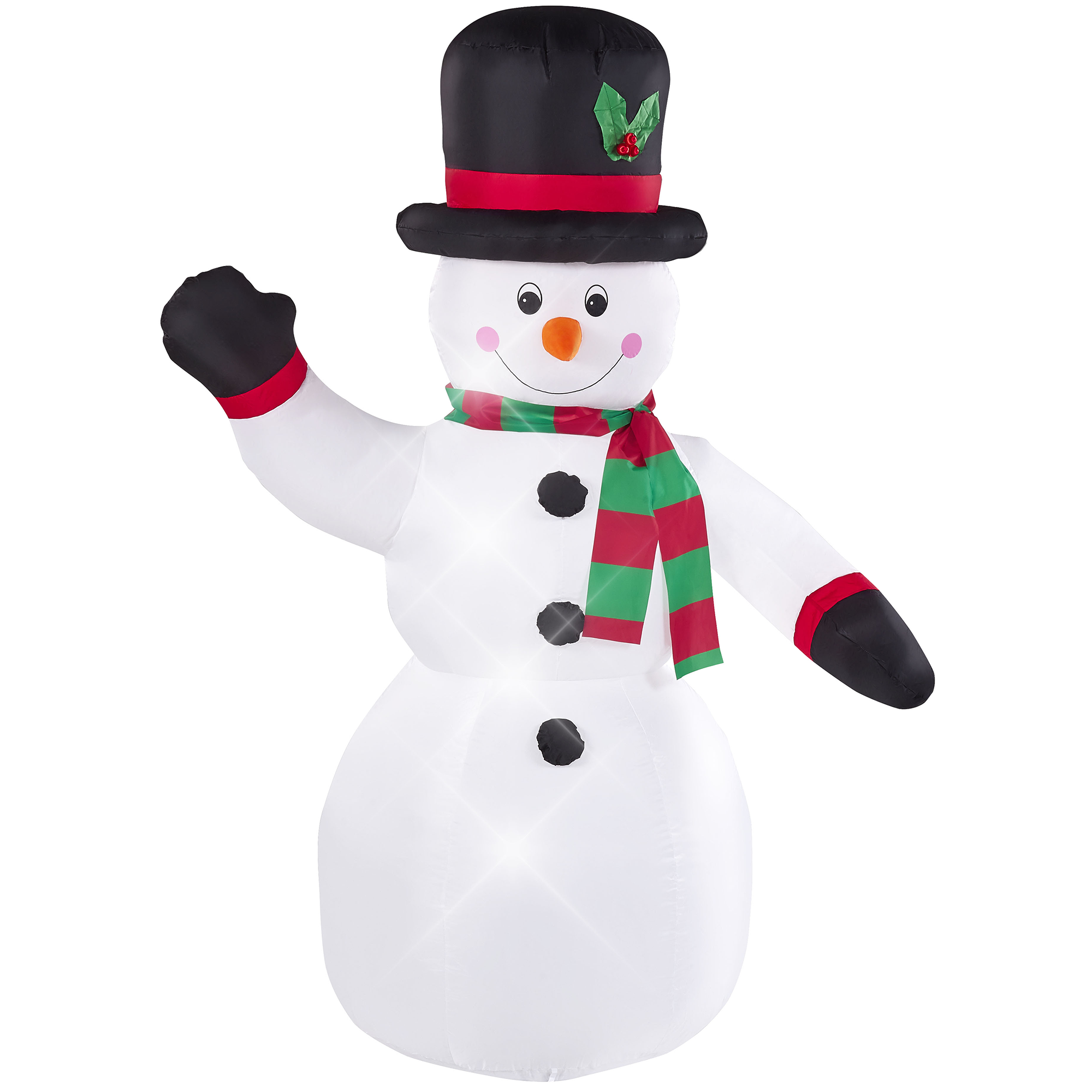 Beliani - Figurine de Noël Bonhomme de Neige Gonflable avec Lumières LED 200 cm en Polyester Blanc Ruka - Imagen 1