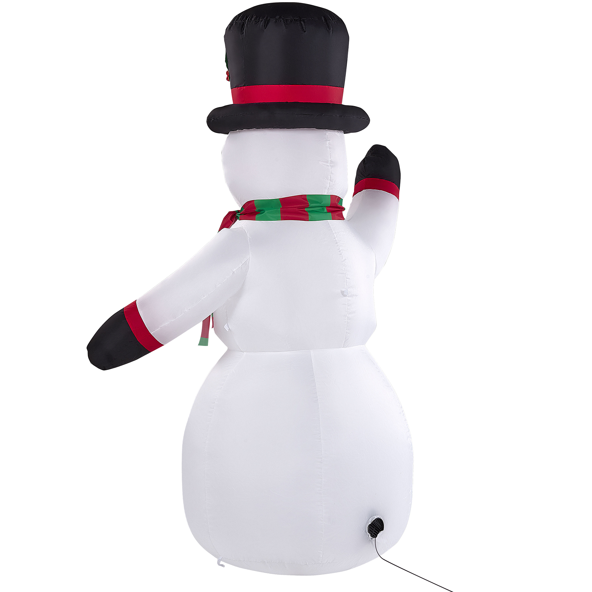 Beliani - Figurine de Noël Bonhomme de Neige Gonflable avec Lumières LED 200 cm en Polyester Blanc Ruka - Imagen 6