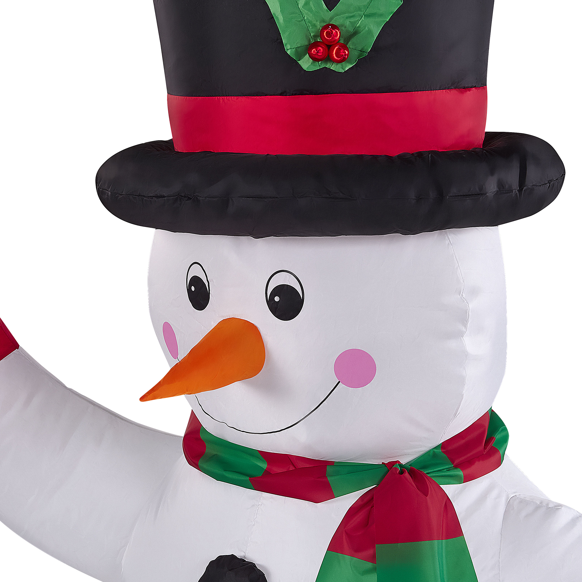 Beliani - Figurine de Noël Bonhomme de Neige Gonflable avec Lumières LED 200 cm en Polyester Blanc Ruka - Imagen 7