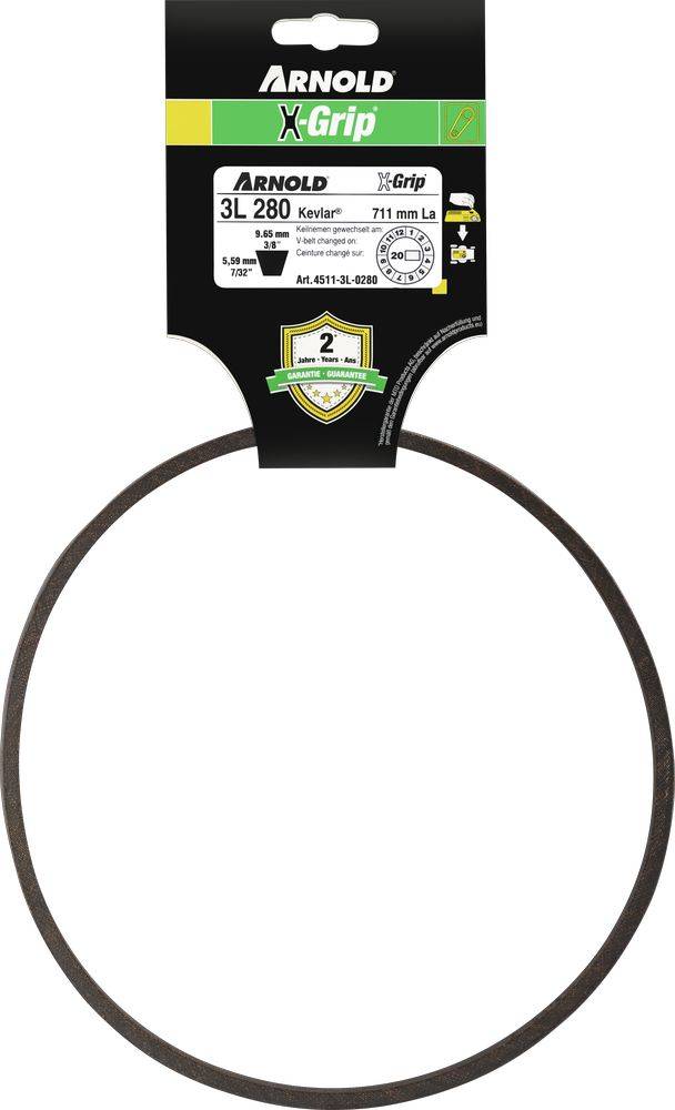 Arnold - Courroie trapézoïdale X-Grip V de type 3L280 Arnold - Imagen 1