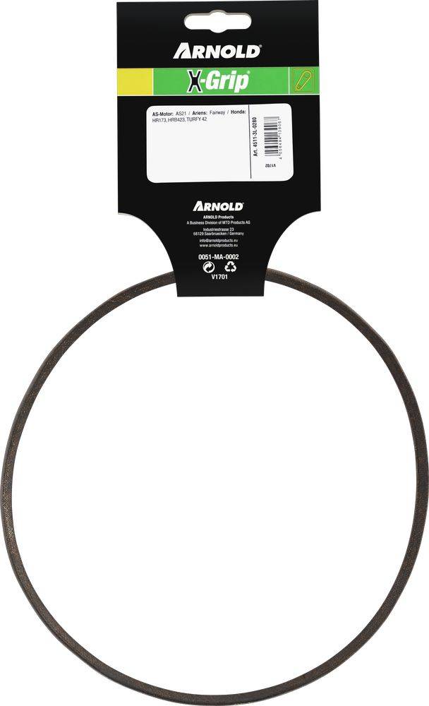 Arnold - Courroie trapézoïdale X-Grip V de type 3L280 Arnold - Imagen 4