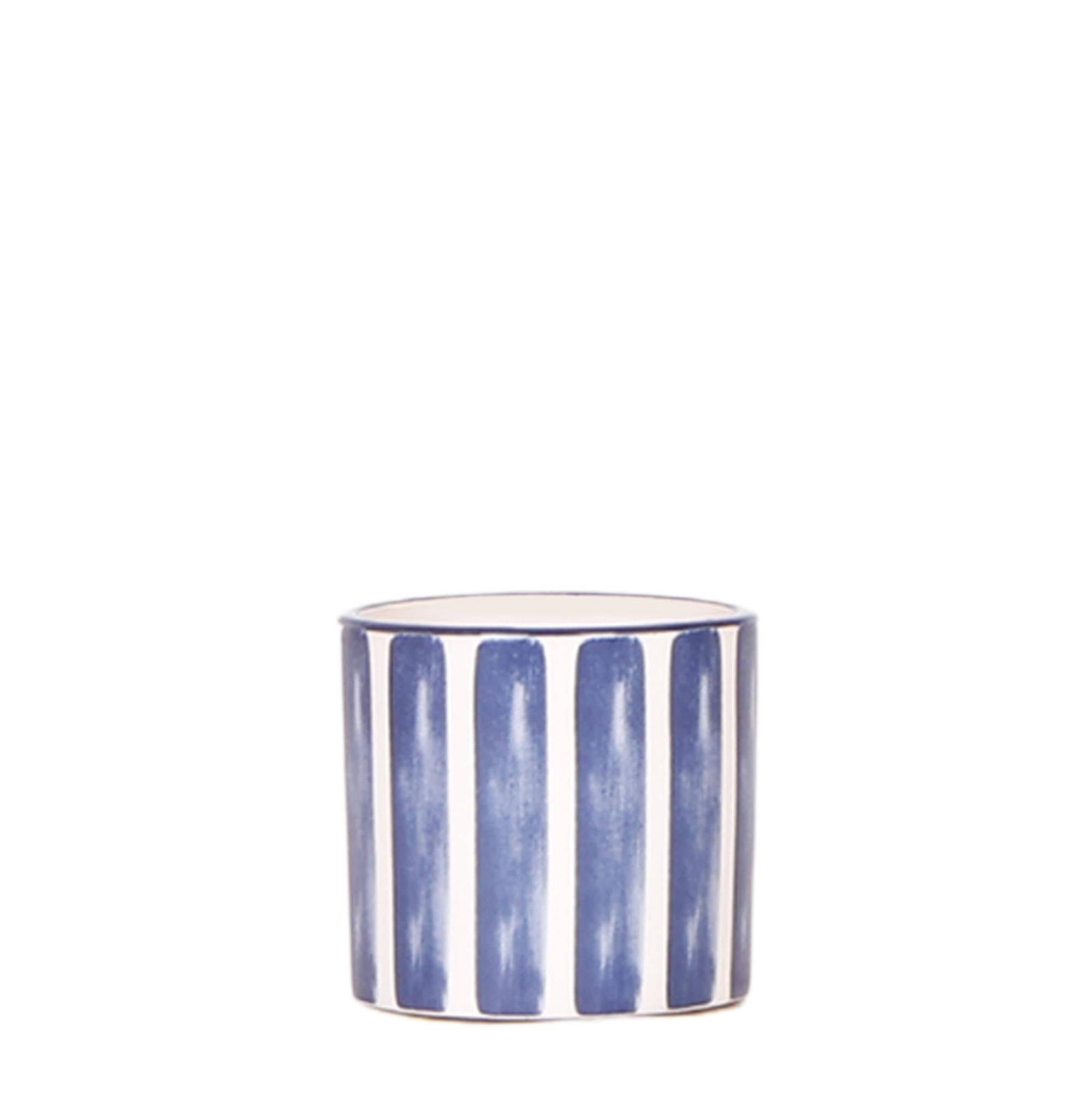 Pot décoratif Painted Stripe - Bleu- La Green Touch - Imagen 1