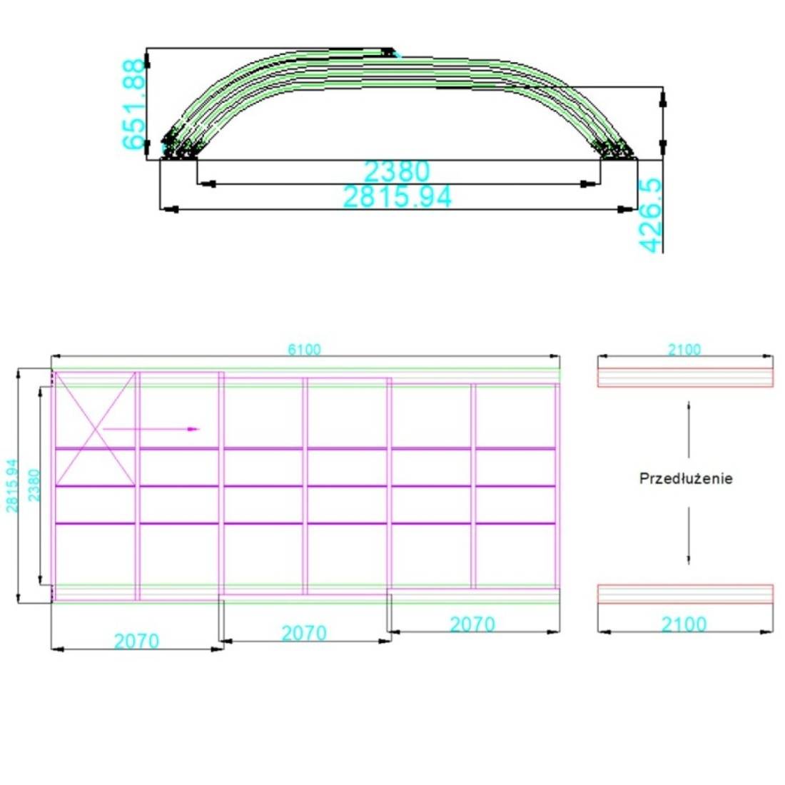 Altanka - Abri de piscine Horizon - 6.1x2.38 m - polycarbonate alvéolaire 8 mm - pour piscine BAS7306 - ECO306 - ALTANKA - Imagen 4