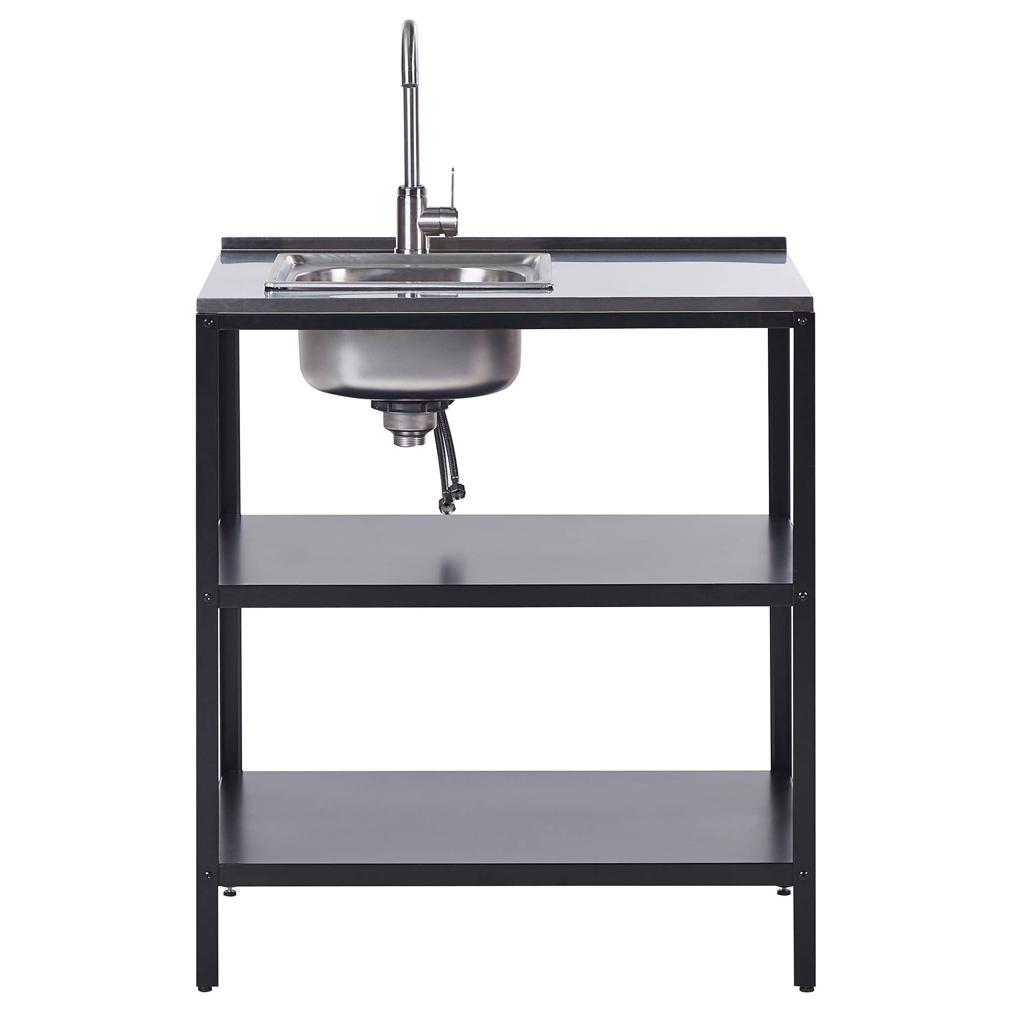 Beliani - Cuisine de jardin Acier Noir VILAMA - 80x50x90- Beliani - Image 4