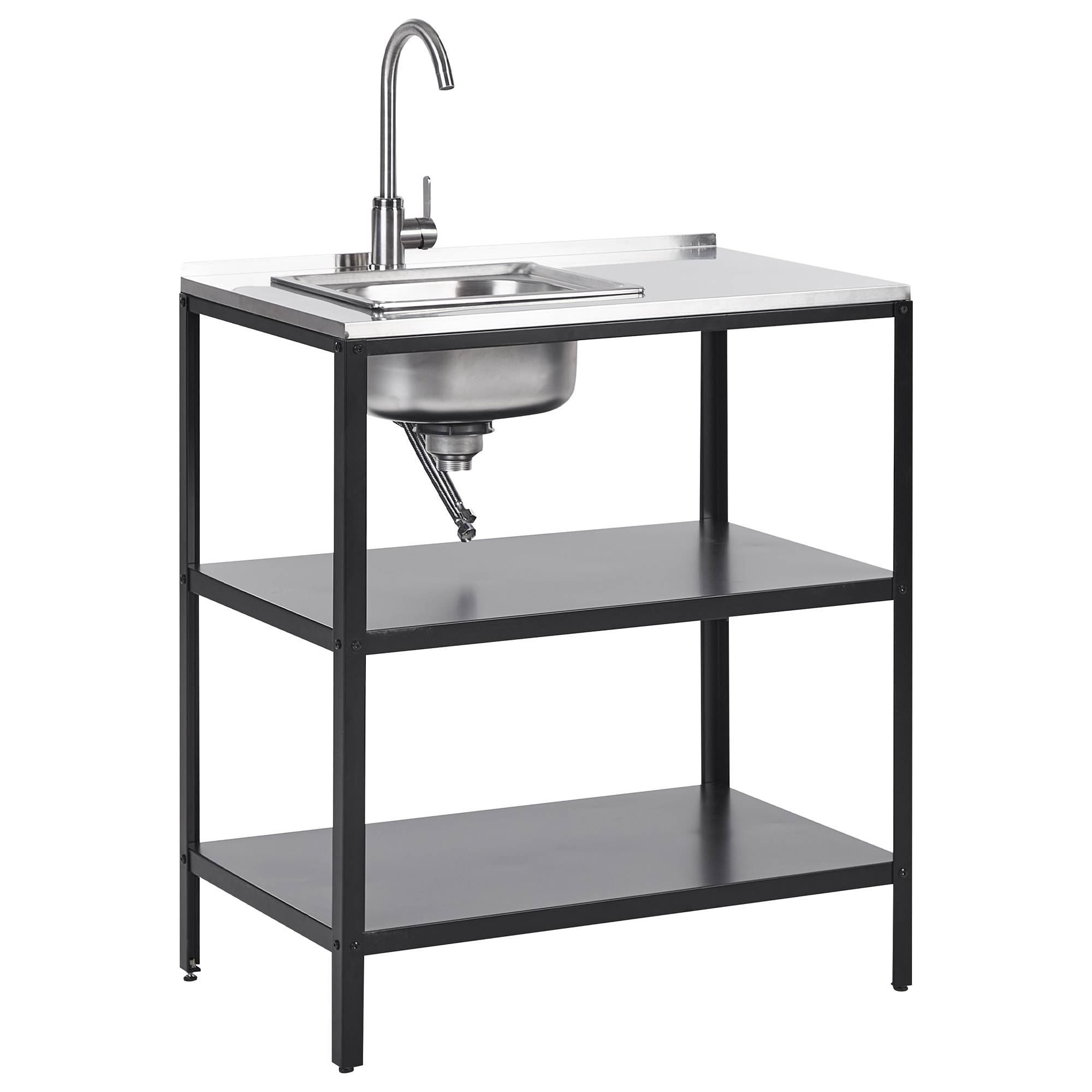 Beliani - Cuisine de jardin Acier Noir VILAMA - 80x50x90- Beliani - Image 2