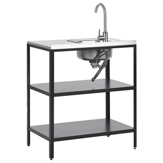 Beliani - Cuisine de jardin Acier Noir VILAMA - 80x50x90- Beliani - Image 5