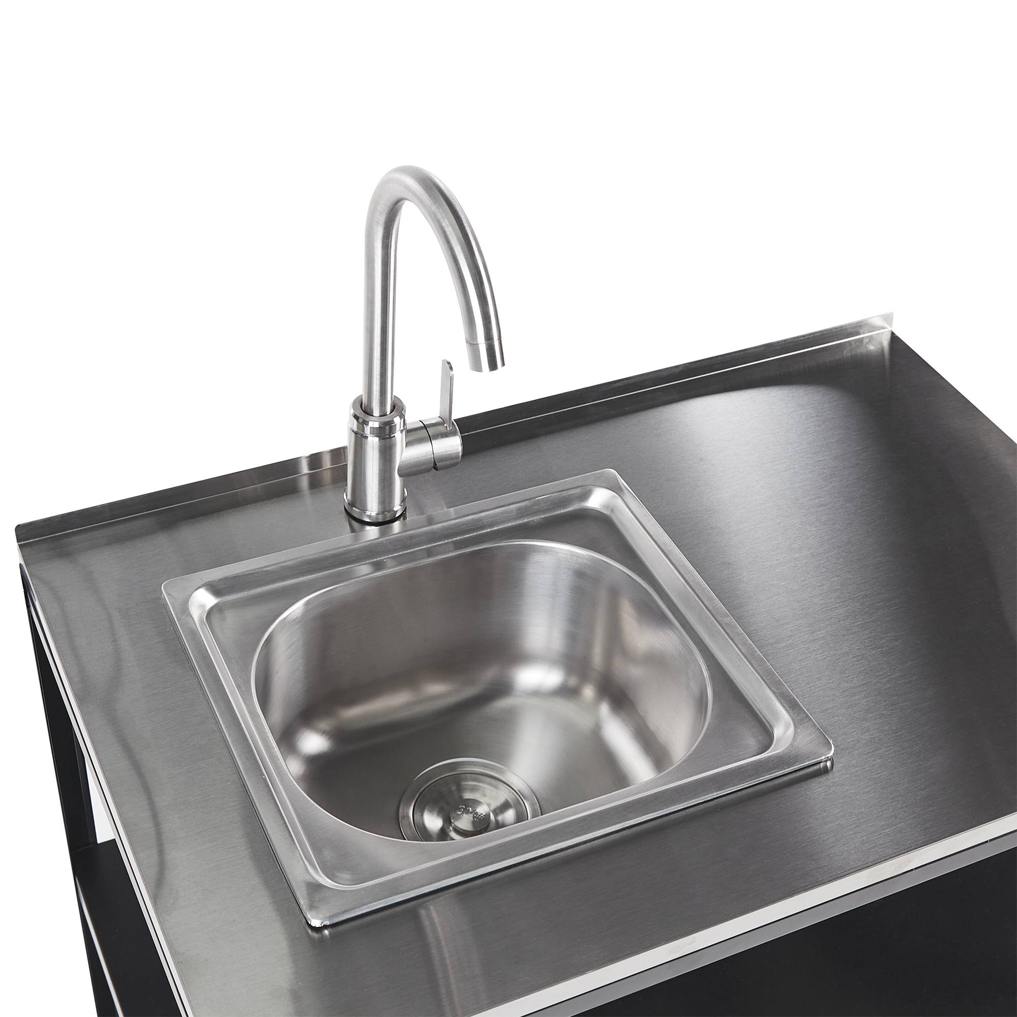 Beliani - Cuisine de jardin Acier Noir VILAMA - 80x50x90- Beliani - Image 6