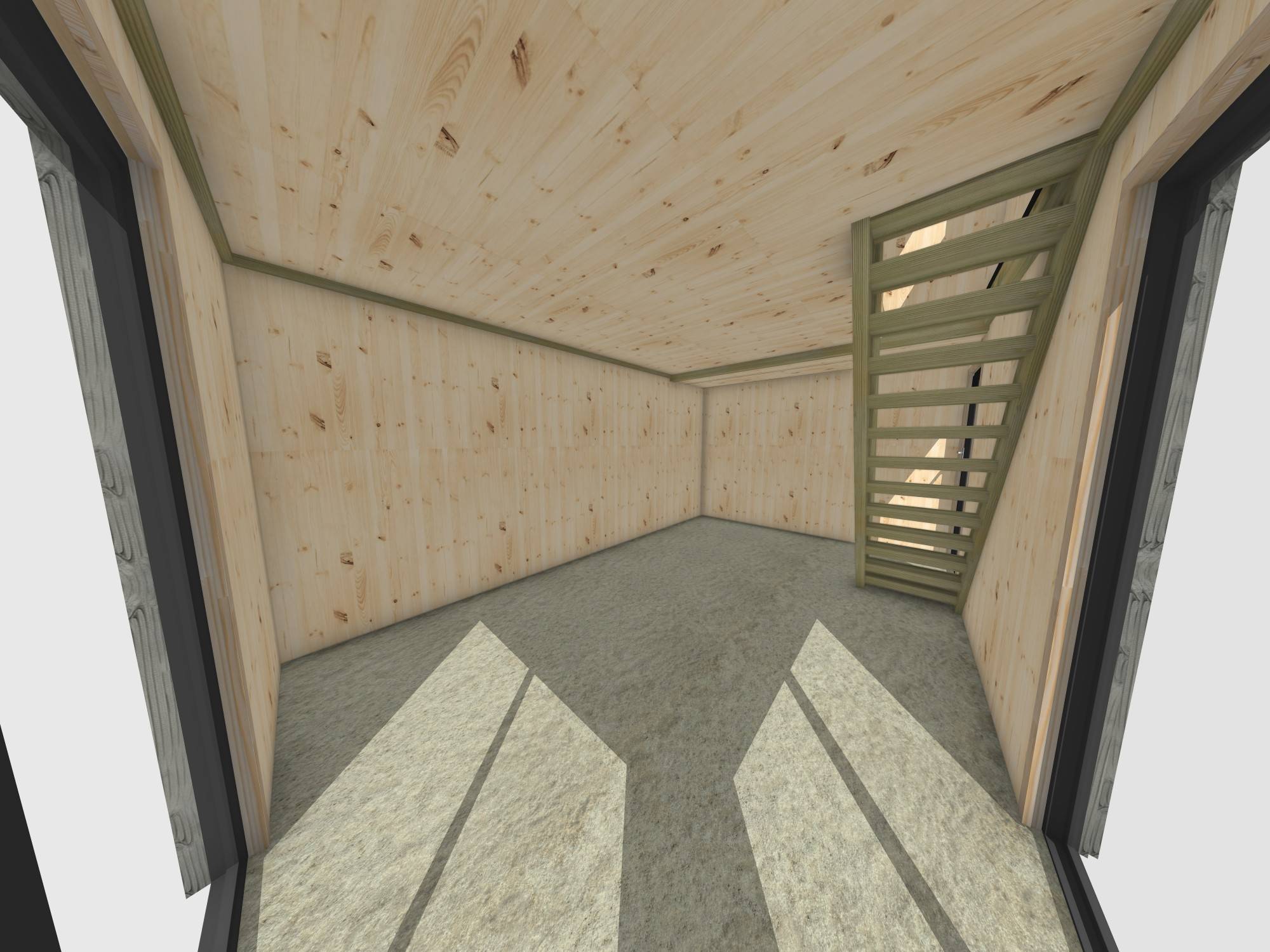 Studio de jardin RE2020 en bois 5,5 x 3,5 x 2,7 m / isolation RE2020 avec mezzanine et terrasse / menuiseries alu k-line - Image 5