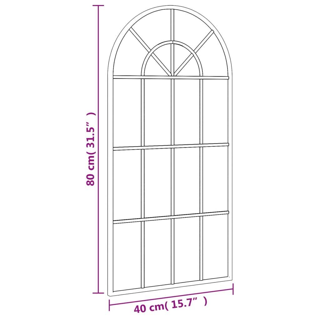 Maison Chic - Miroir mural noir 40x80 cm arche fer Maison Chic - Image 7