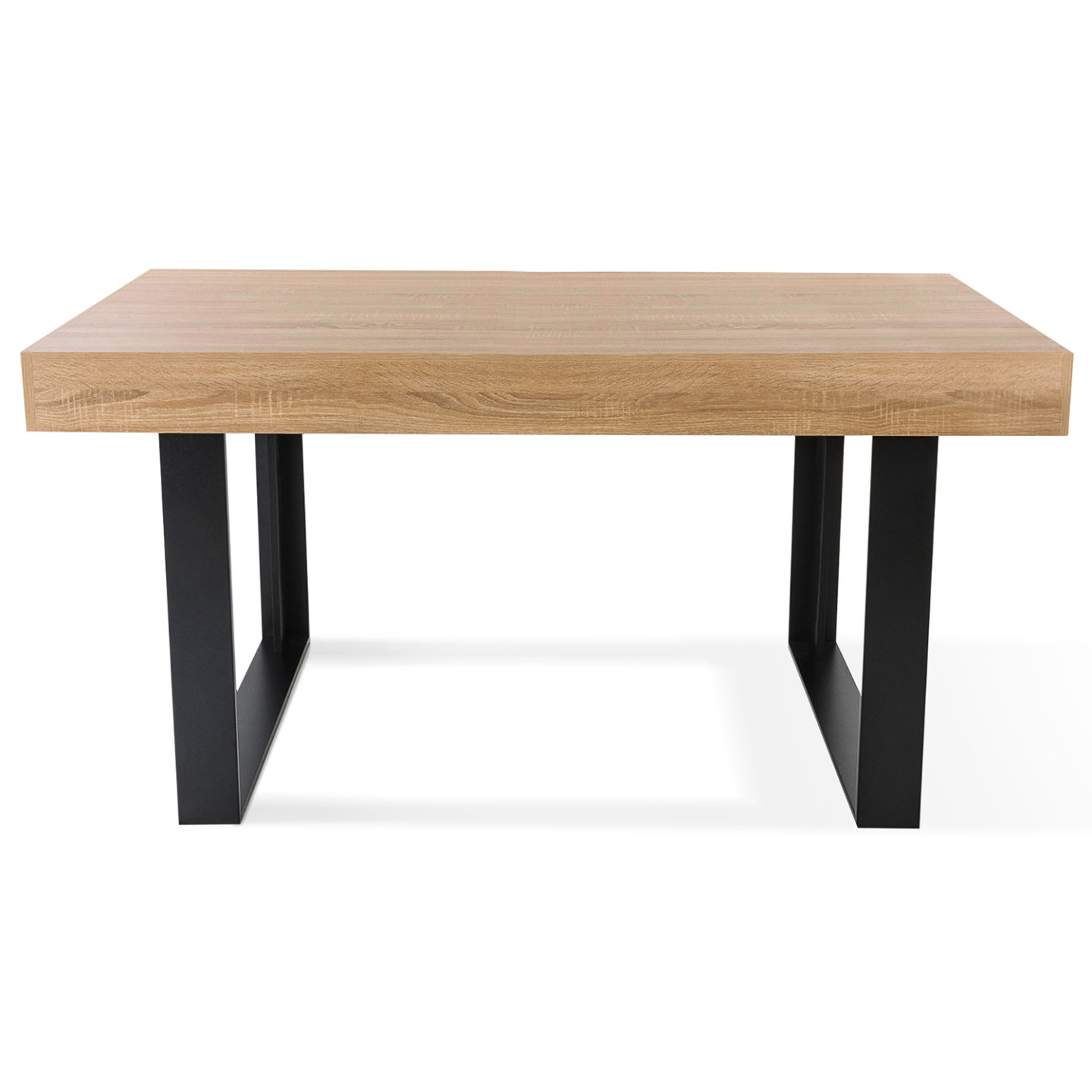 Table à manger rectangle PHOENIX 6 personnes bois et noir 160 cm - Image 3