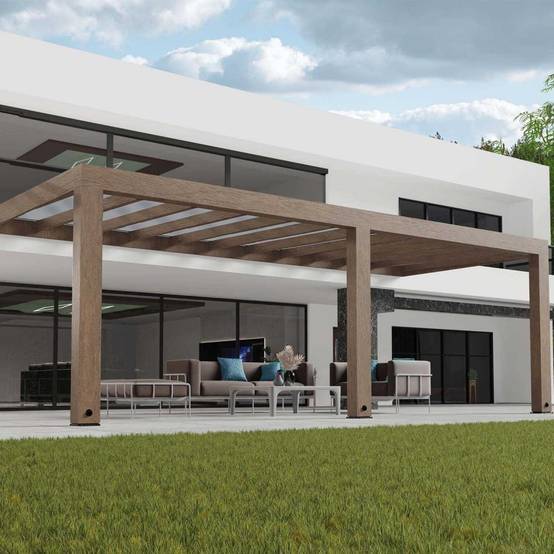 Canopia - Canopia Pergola Helsinki 3 x 7,3 m Pergola en bois de cèdre - Imagen 2