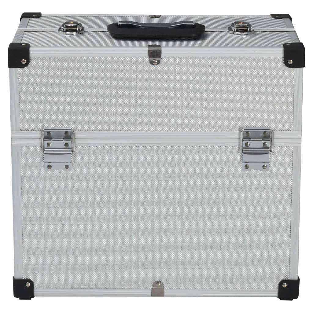 Helloshop26 - Boîte à outils valise à outils mallette à outils trolley à outils caisse à outils rangement stockage fichiers 38 x 22,5x34 cm argenté - Imagen 4