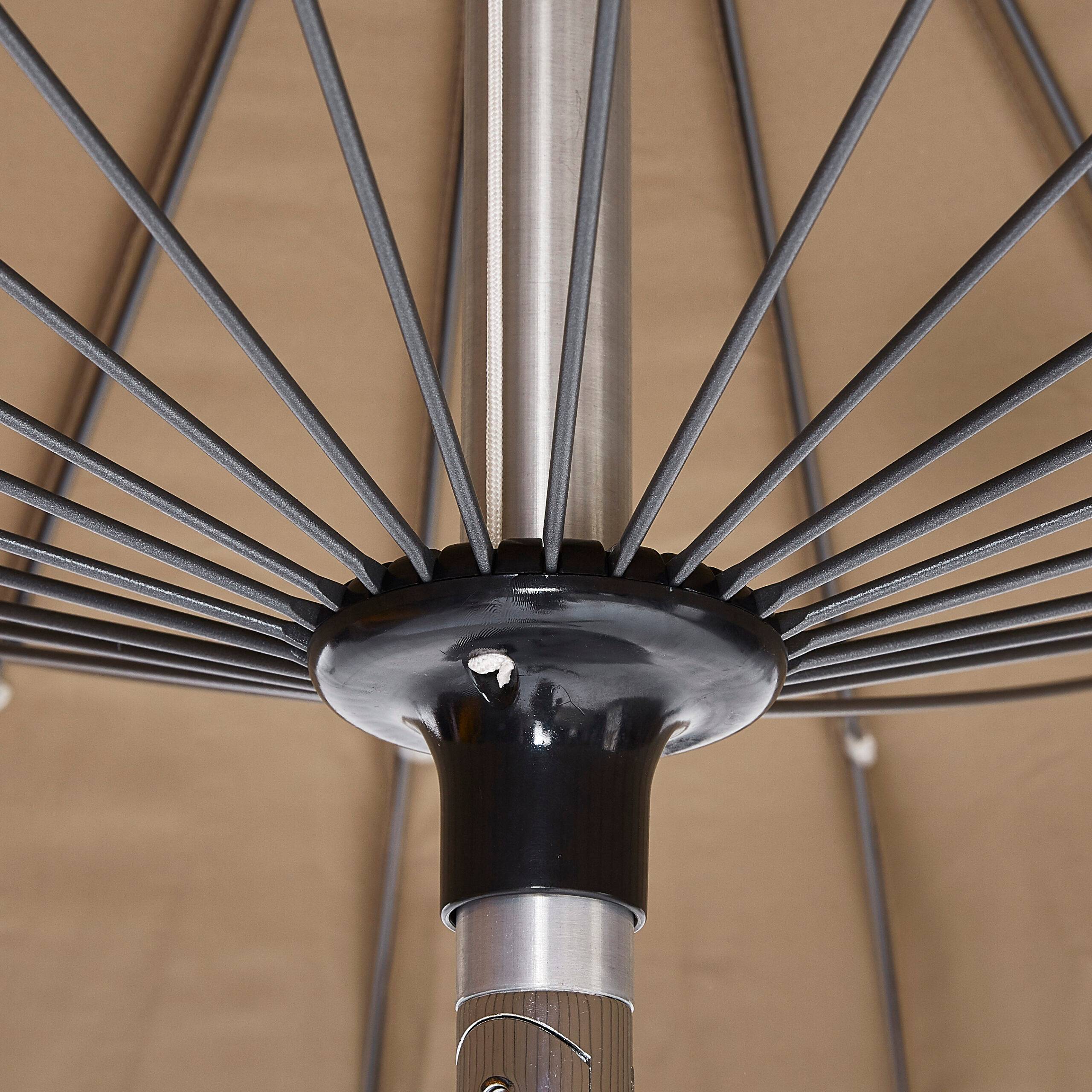 Wilsa Garden - Parasol rond tonkin 250 cm - Imagen 4