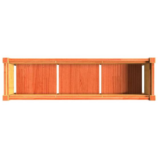 Jardinière avec pieds bois de pin massif cire marron 110 x 31 x 70 cm - PANGIVO - Image 8