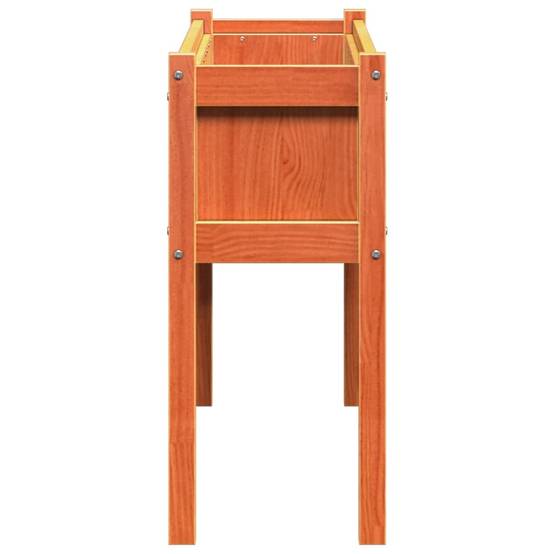 Jardinière avec pieds bois de pin massif cire marron 110 x 31 x 70 cm - PANGIVO - Image 6