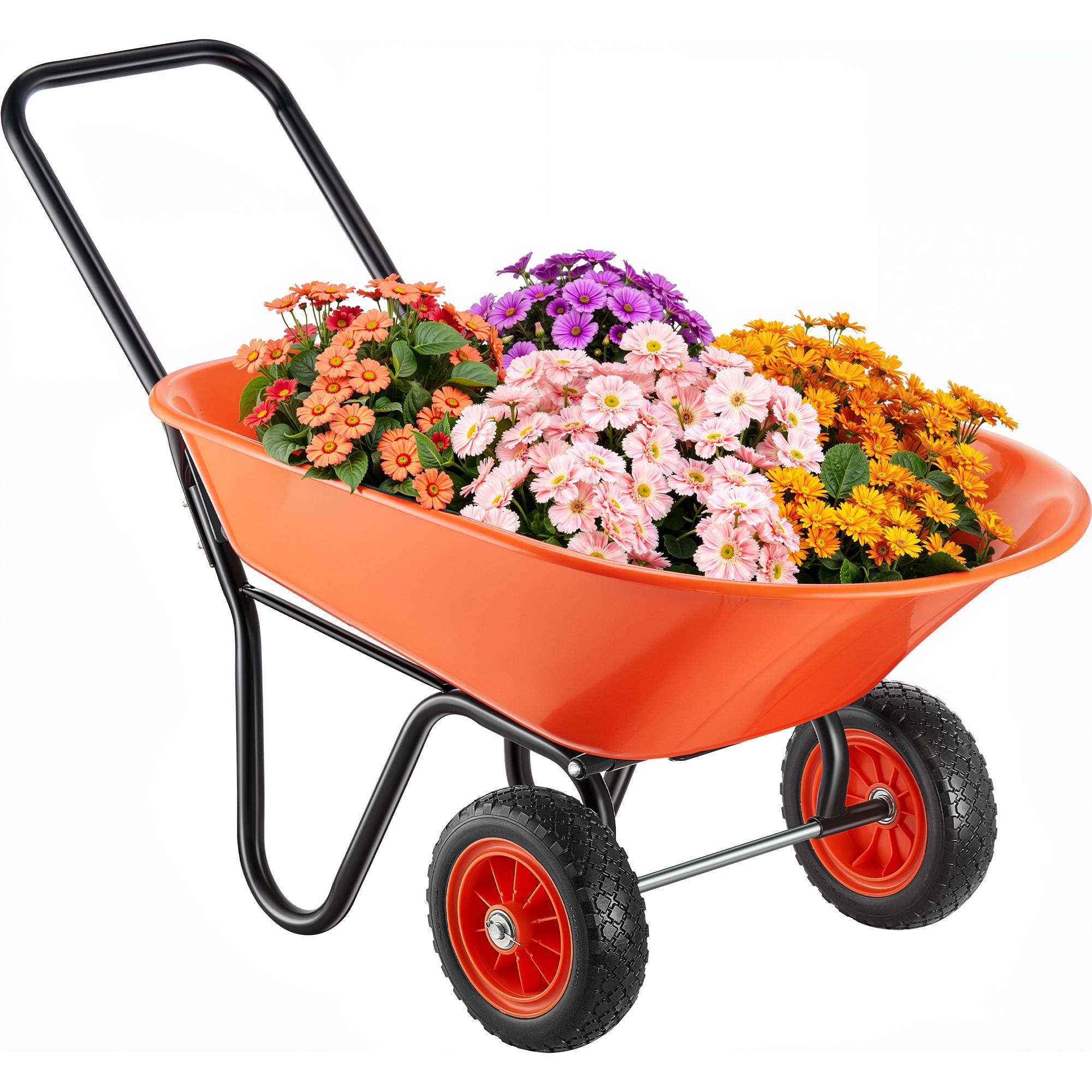 Vevor - VEVOR Brouette à 2 Roues 25,4 cm Chariot de Jardin Capacité de Charge 180 kg - Image 1