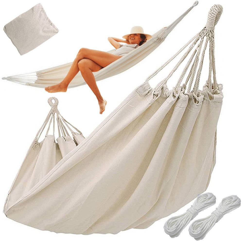 hamac de jardin suspendu + 2 cordes 200 cm - Image 1