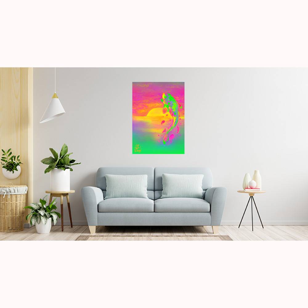 Tableau décoratif 29,7x42cm "carpe koi" - Imagen 2