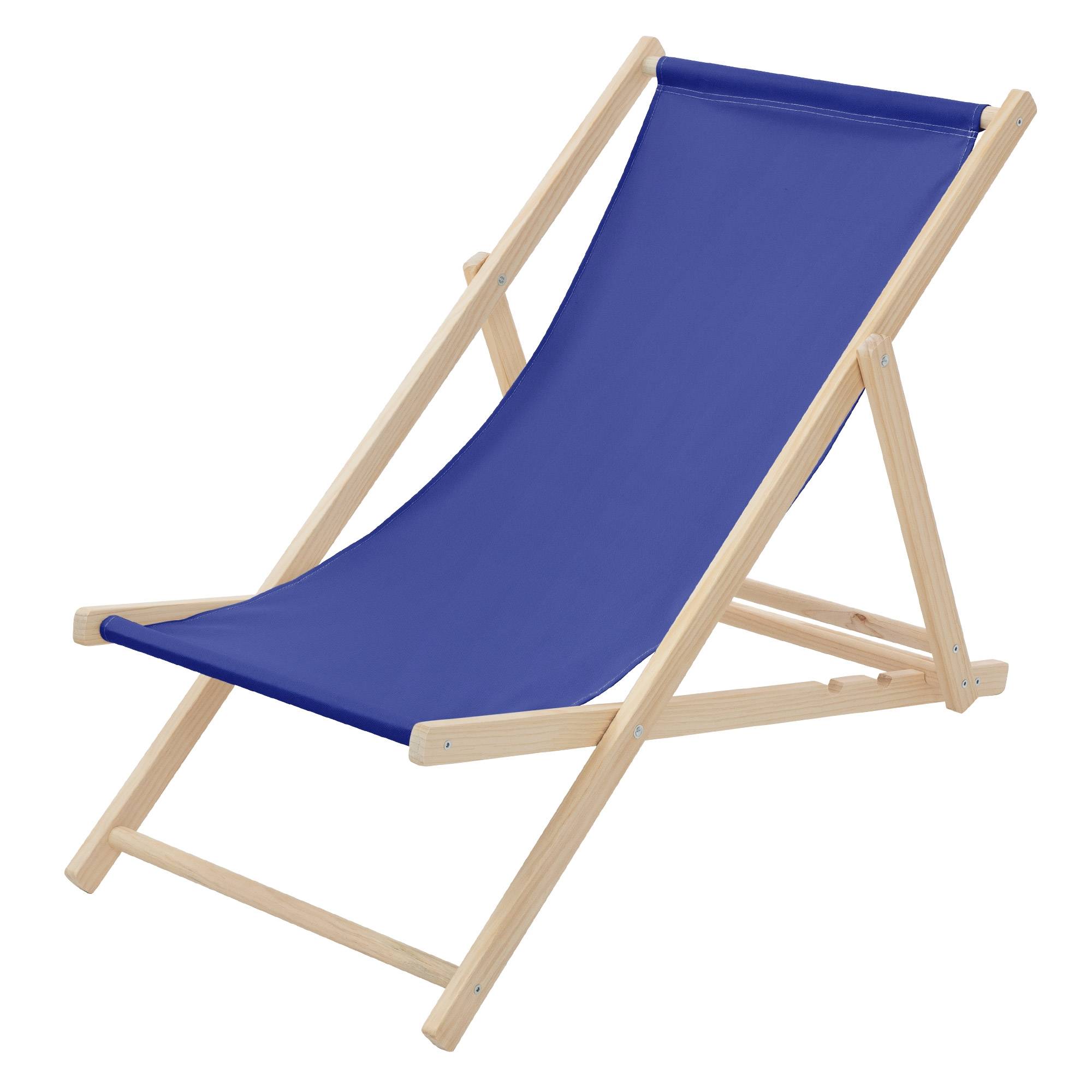 Ecd-Germany - Chaise longue de jardin pliable bleue en bois chilienne 3 positions de couchage  jusqu'à 120 kg usage intérieur et extérieur balcon terrasse patio - Imagen 2