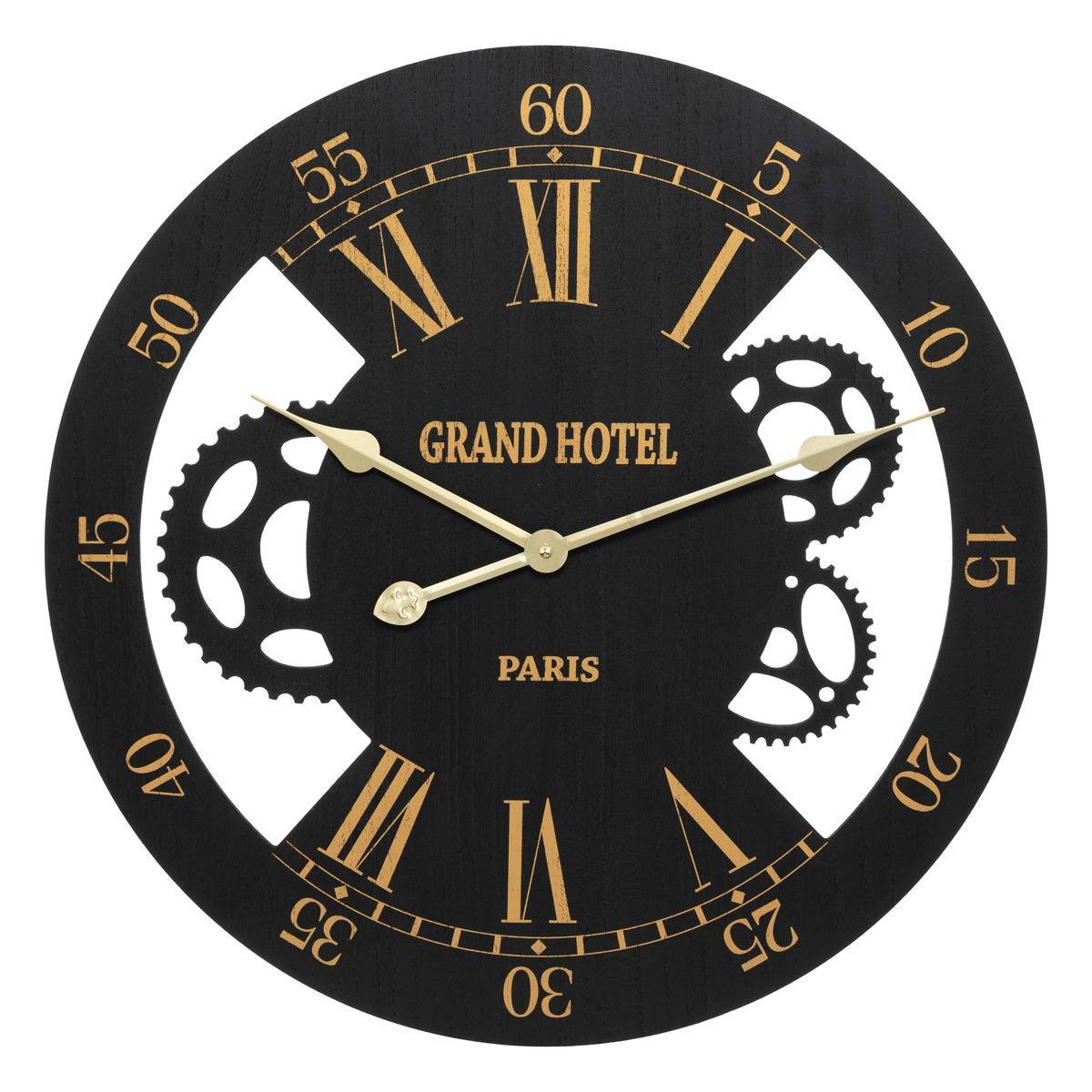Atmosphera - Horloge mécanique "Camillo" D54cm noir - Atmosphera Créateur d'intérieur - Imagen 1
