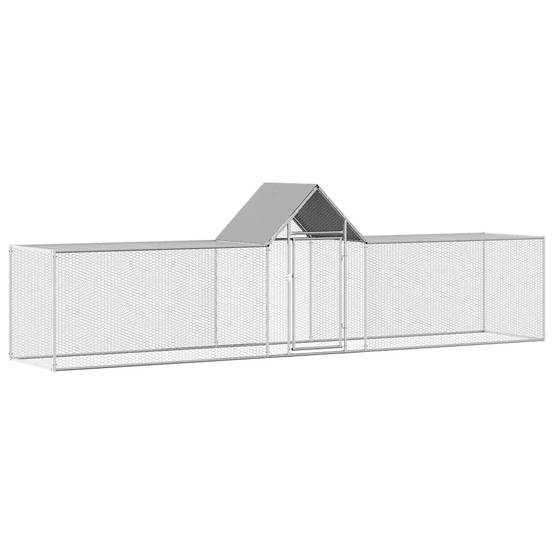 Poulailler acier argent 5 x 1 x 1,5 m - Prolenta premium p3191.0 - Image 1