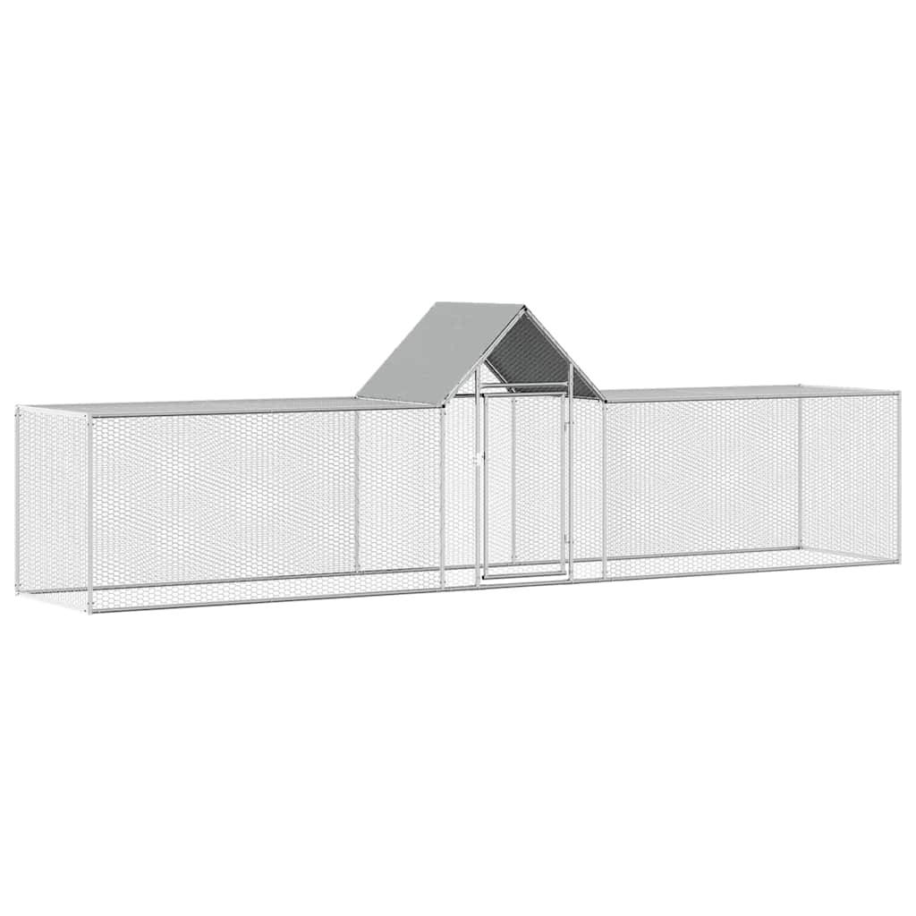 Poulailler acier argent  5 x 1 x 1,5 m  - Prolenta premium p3191.0 - Image 1