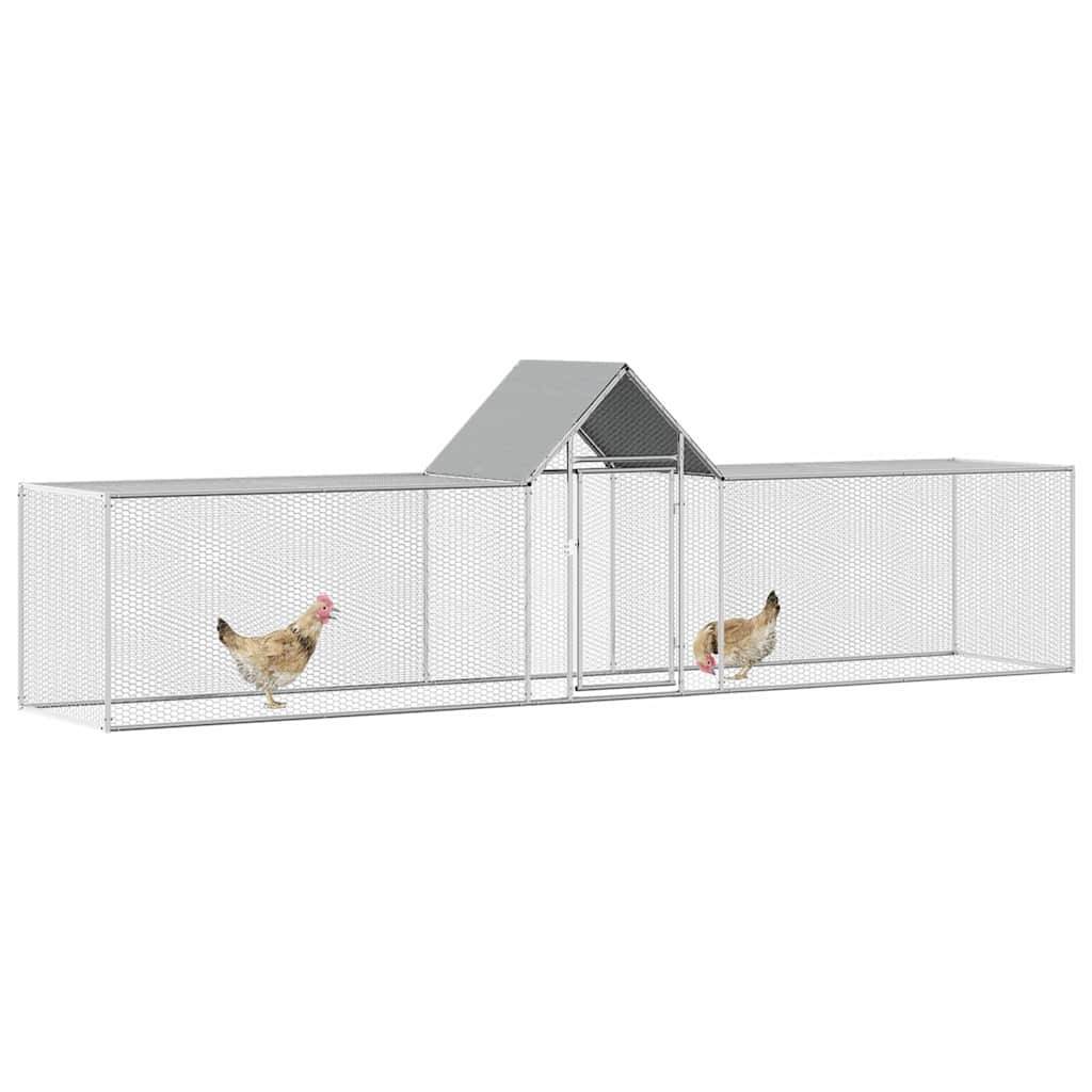 Poulailler acier argent  5 x 1 x 1,5 m  - Prolenta premium p3191.0 - Image 6