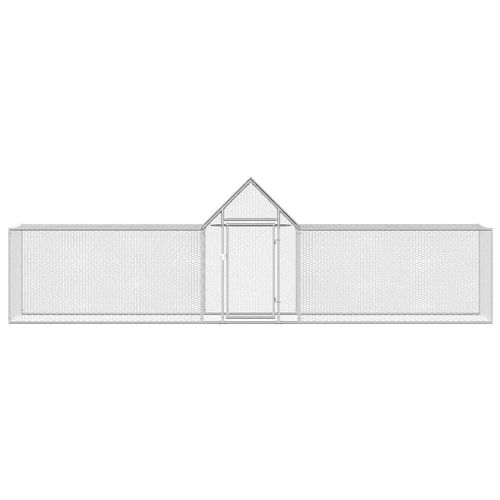 Poulailler acier argent 5 x 1 x 1,5 m - Prolenta premium p3191.0 - Image 3