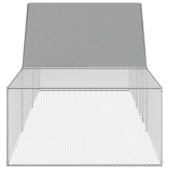 Poulailler acier argent 5 x 1 x 1,5 m - Prolenta premium p3191.0 - Image 4