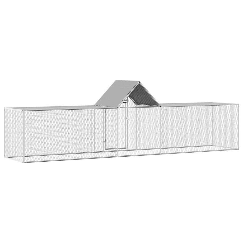 Poulailler acier argent 5 x 1 x 1,5 m - Prolenta premium p3191.0 - Image 5
